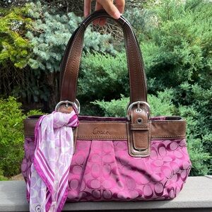 Purple and Brown Coach Shoulder bag